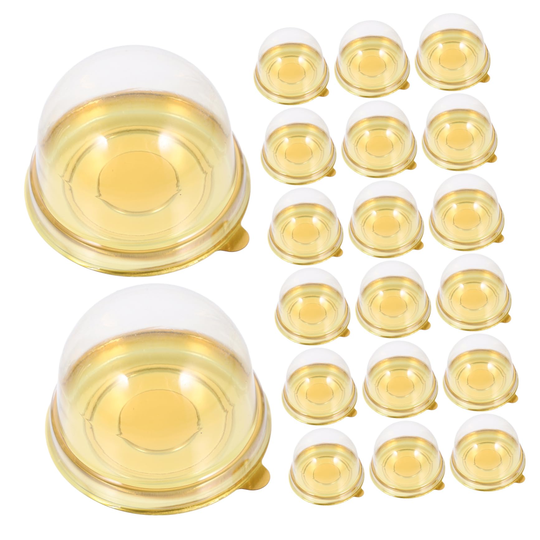 Alipis 50Pcs Egg Yolk Puff Box Mini Cupcake Containers Baking Packaging for Muffins and Desserts Elegant Design for Weddings and Celebrations and Lightweight