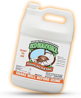Bed Bug Patrol Natural Bed Bug Killer – 1 Gallon Refill (128oz) – Child & Pet Safe, Non-Toxic Spray for Home, Office, Furniture, Mattresses, Cracks & Crevices – Eco-Friendly Bed Bug Treatment