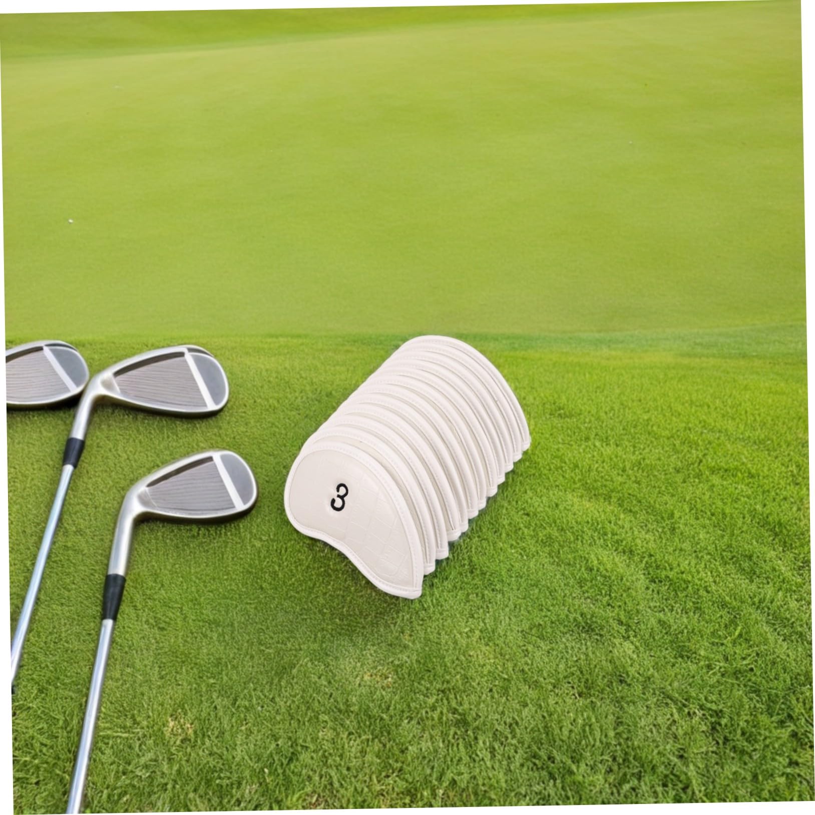 Mikikit 12 Piezas Fundas para Palos de Golf con Textura de Cocodrilo Protectores para Drivers Hierros y Putters Resistentes y Fáciles de Usar Color