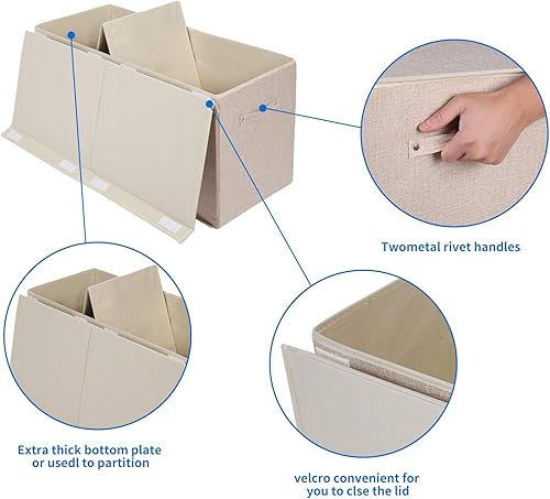 Miniatura 33 de popoly Caja de juguetes grande con tapa abatible, contenedor plegable para niños, niñas, guardería, sala de juegos, 25 x 13 x 16 pulgadas (rosa