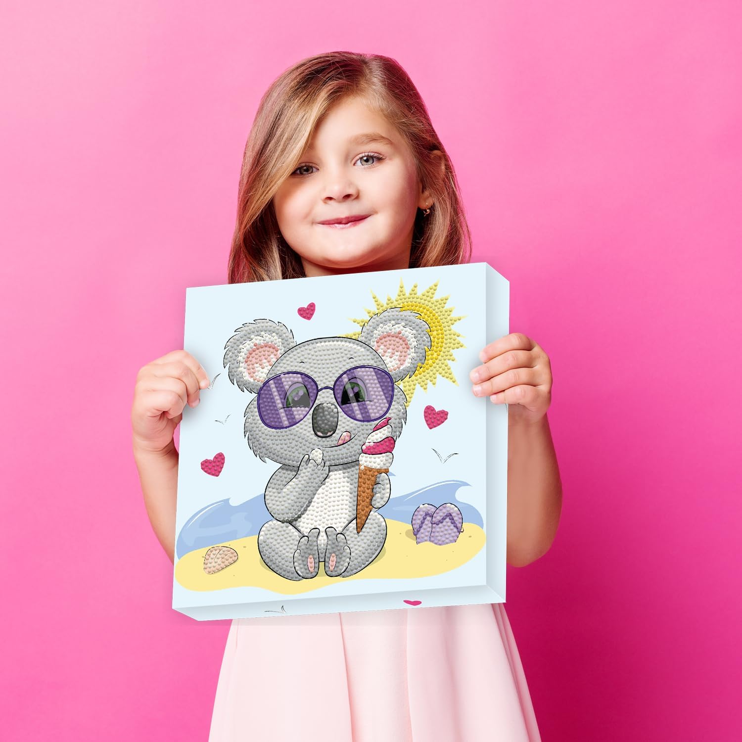 DIAMOND DOTZ Koala Cream Diamond Painting Kits for Adults - Diamond Art Kits a Relaxing Creative Craft Kit with Dotz Gems