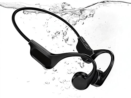 IP68 - Auriculares de natación de conducción ósea impermeables, diseño de oreja abierta, reproductor MP3 de 32 GB integrado para natación,