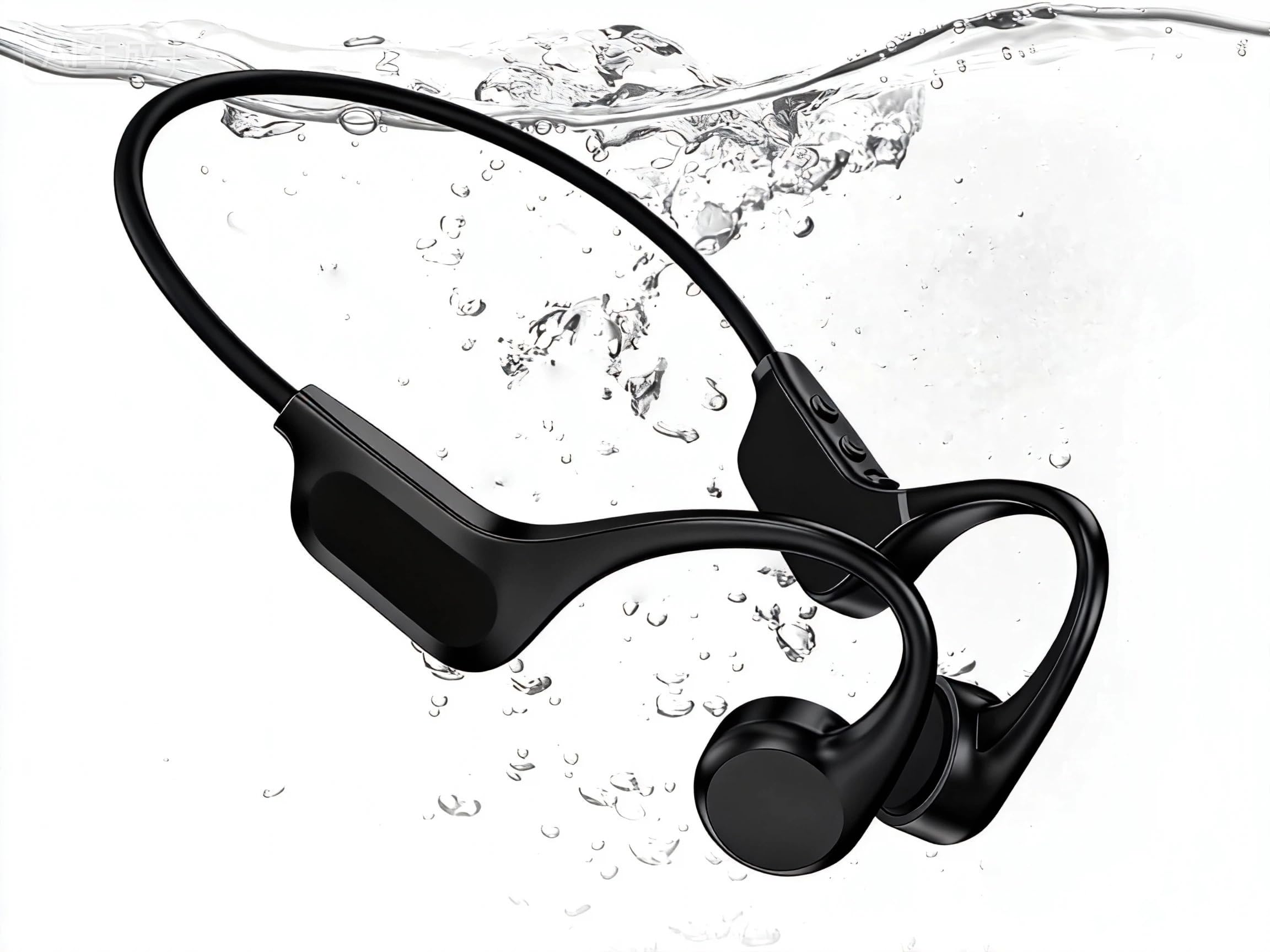 2026 Upgrade Bone Conduction Headphones-SwimBeats, IP68 Waterproof Swimming Headphones| 32GB Storage| BT 6.0| 28g Lightweight| 8H Battery, Open-Ear