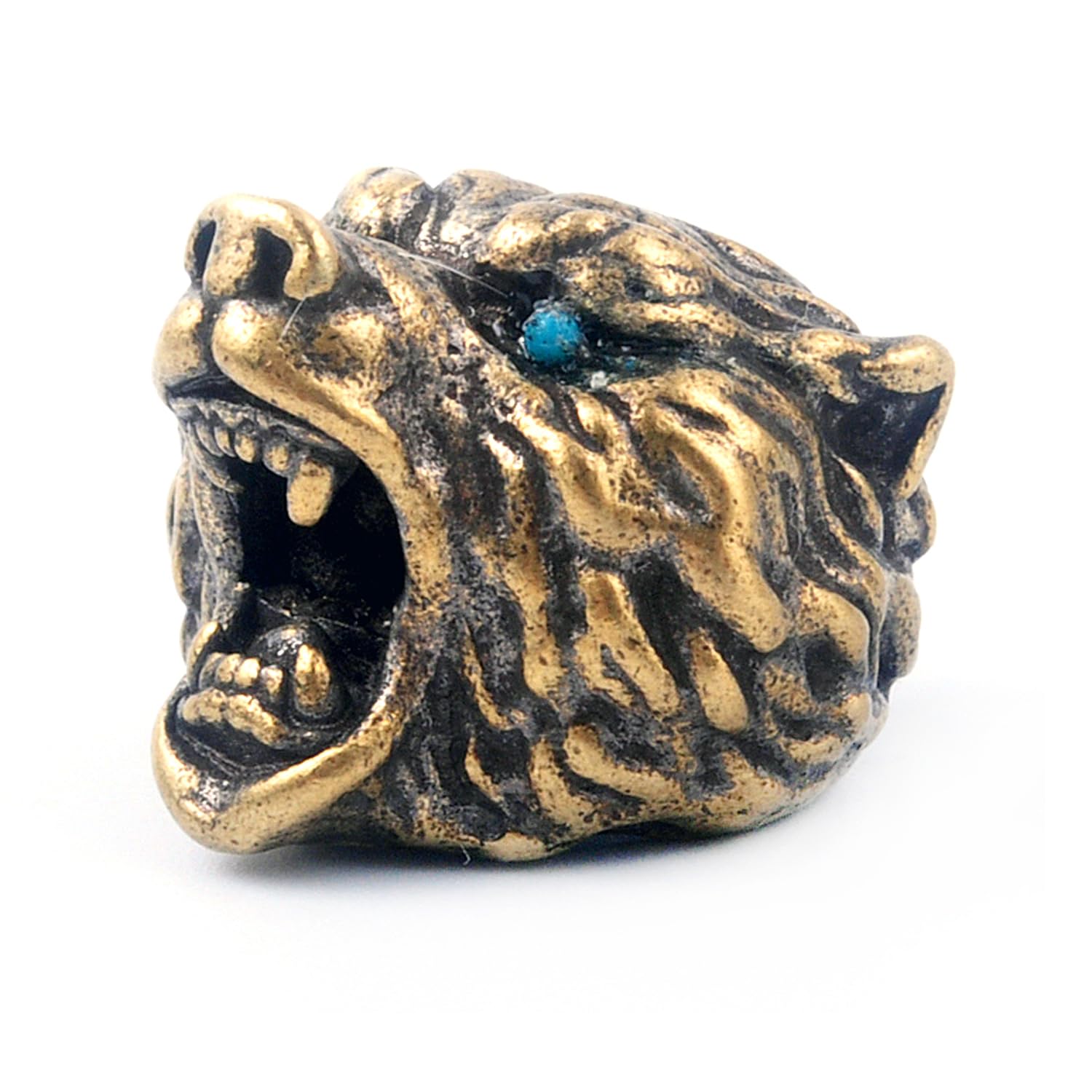 Knife Lanyard Beads - Hand-Cast Pure Copper Paracord Beads for Knives 0.24" Hole Fits 550 Cord & Tactical Gear, EDC Survival Men's Gifts (FD-016B)