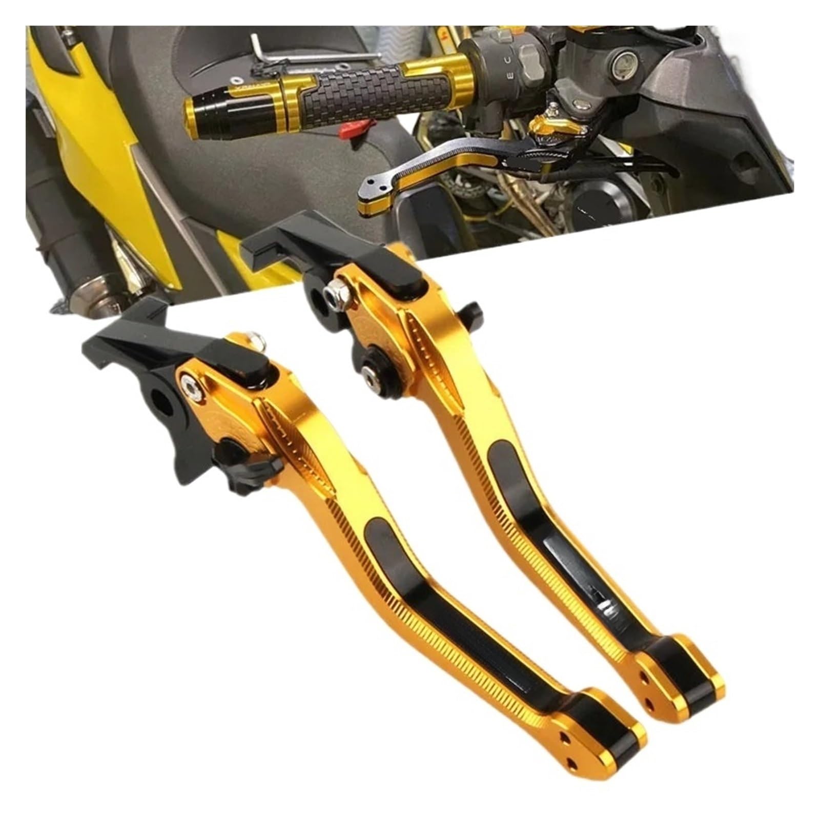 Ewsjg Z800 Yellow For Kawa&Saki Z400 Z650 Z800 2021-2023 Motorcycle Cnc Clutch Levers Handle Accessories Adjustable Brake Clutch Levers Clutchs Brakes Handle Levers