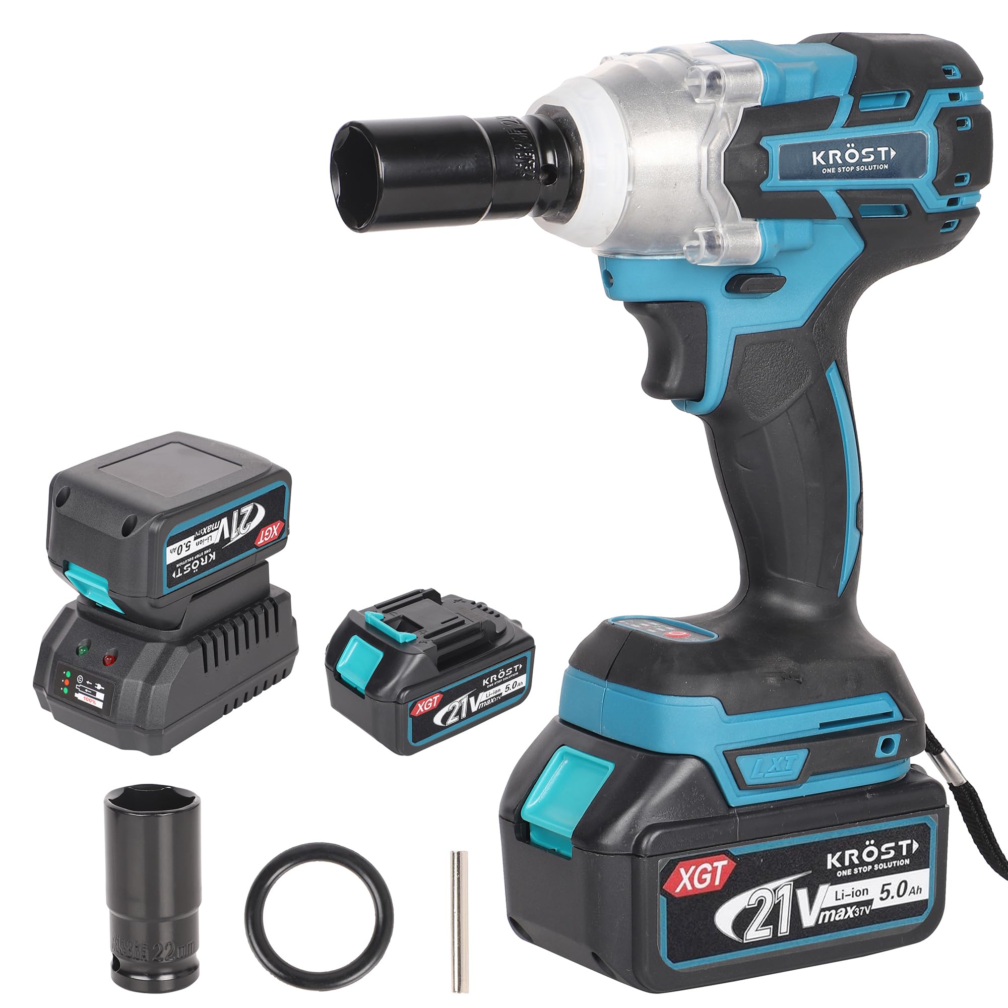 KROST PRO Series 21V(37V Max) Brushless Double Battery Powerful Cordless Impact Wrench | Impact Driver (Impact Wrench) (B08W8W8MKW) Amazon Price History, Amazon Price Tracker