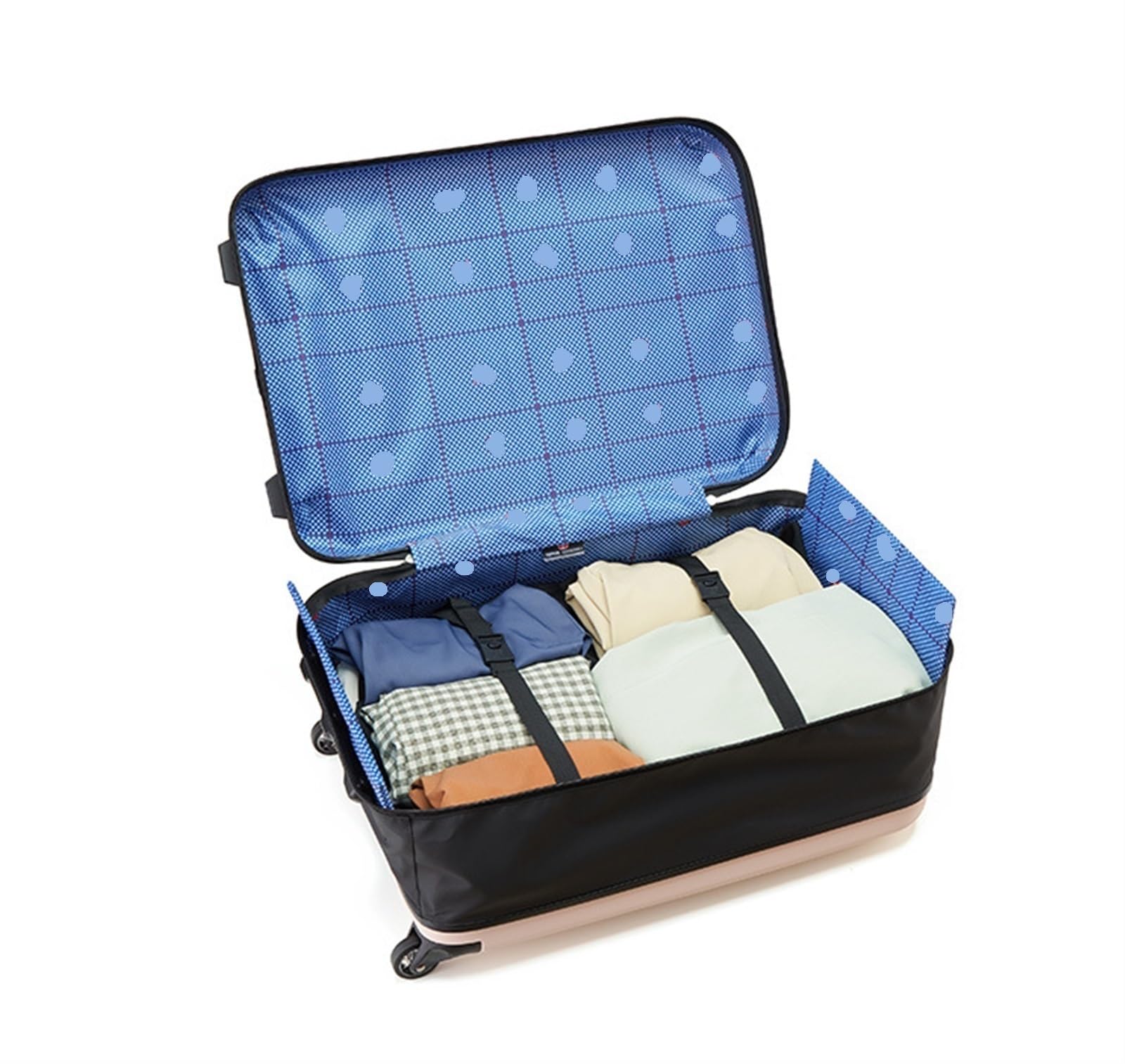 Valigia Valigie Pieghevoli Portatili di Grande capacità con Ruote Bagagli da Viaggio Valige Bagaglio Mano(C,24 inch)