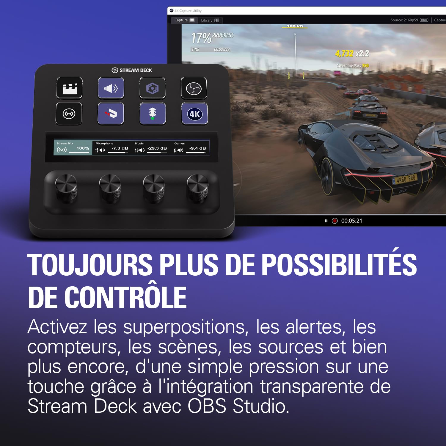 Elgato 4K Pro, carte d’acquisition interne, Passerelle 8K60/4K60 HDR10, latence ultra-basse sur PS5/Pro, Xbox Series X/S, OBS et plus encore, pour le streaming, PC Windows et double PC