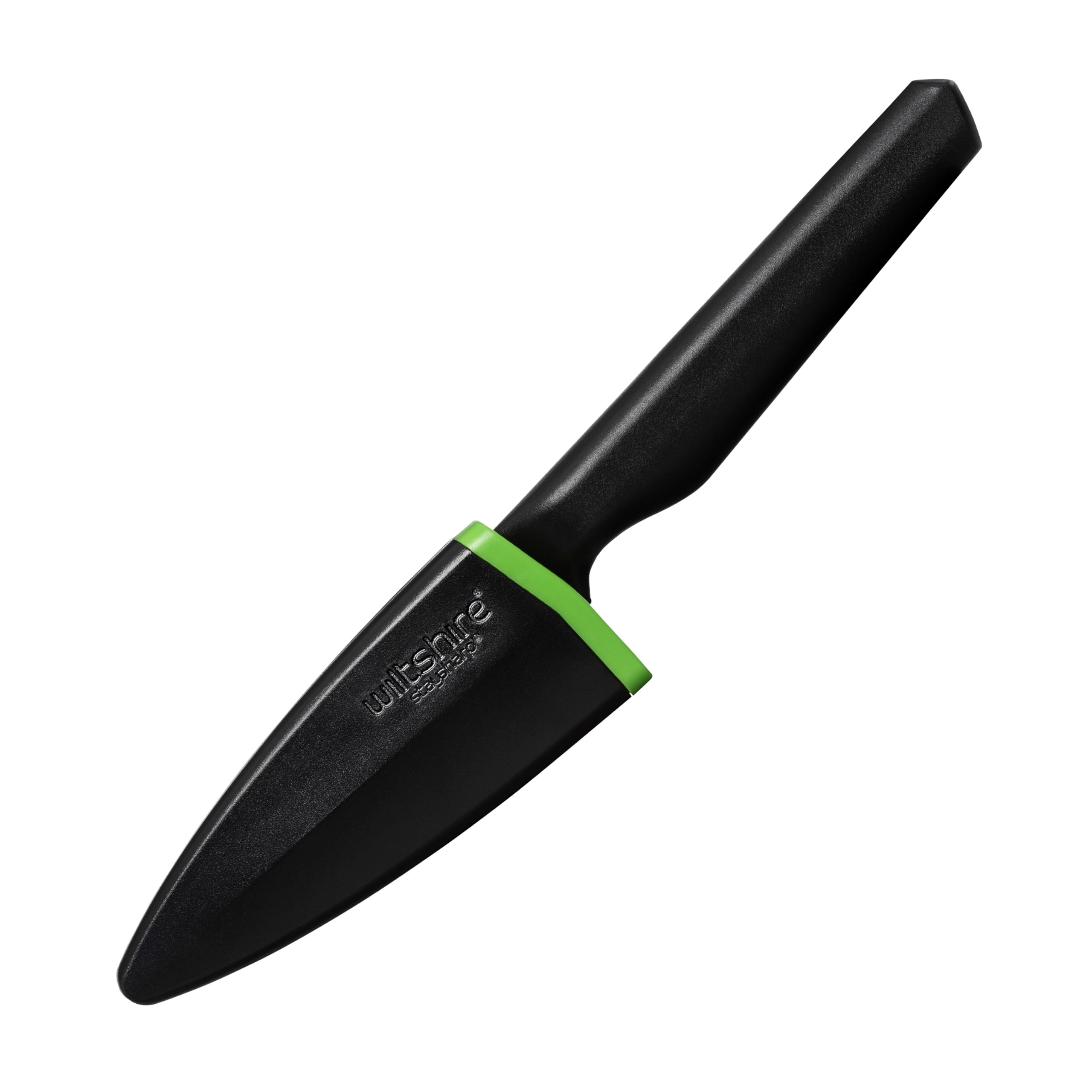 Wiltshire Staysharp PP Plastic Handle Multi-Purpose Paring Knife 9cm, Stainless Steel Sharp Blade for Chopping Cutting & Slicing, Built-in Sharpener, Slim Scabbard, Ergonomic Triple Rivet Handle