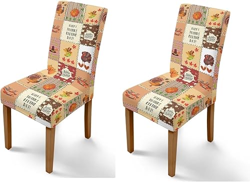 Miniatura 30 de Rnyleeg Fall Autumn Seat Covers for Dining Chairs Set of 4 Sunflower Themed Stretch Dining Chair Covers Soft Comfy Chair Slipcovers for Cocktail