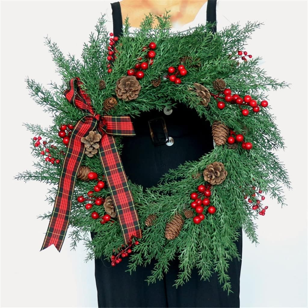 Anemone WreathPine Cone Berry Festive Window HangingPatio Door Hanging Wreath