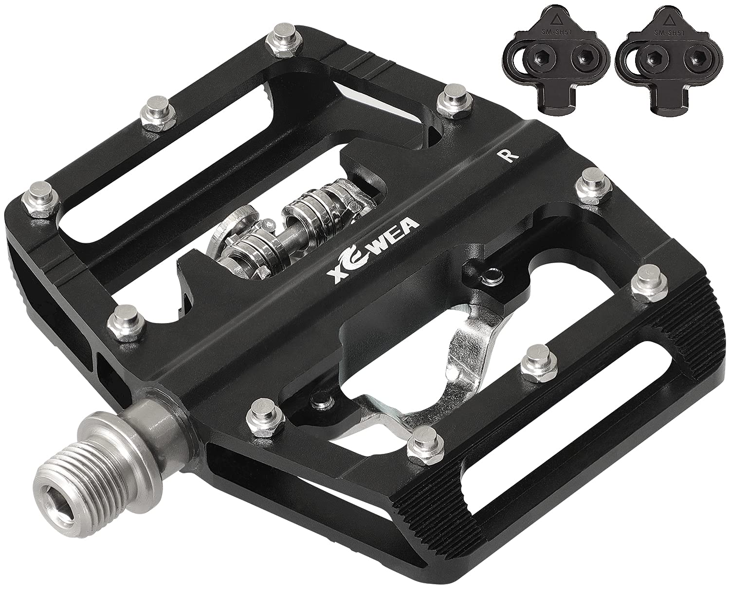 Pedales De Bicicleta NAACOO Doble Plataforma - Compatibles Con Shimano SPD, Un Lado SPD Y Otro Plataforma