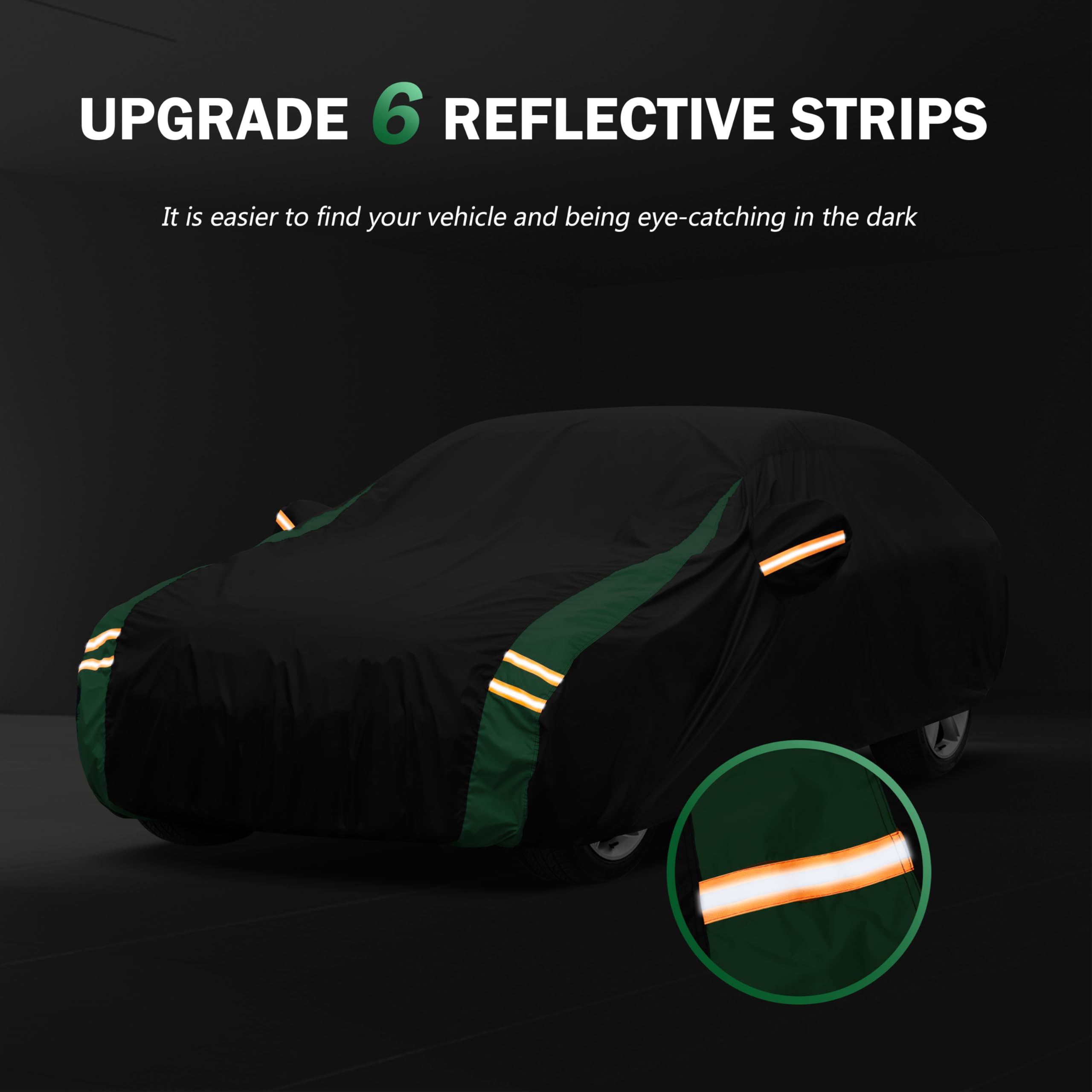 Custom Fit for Jeep Wrangler 4 Door Car Cover in Full Exterior All Weather Protection Waterproof Dustproof Sun — view 3