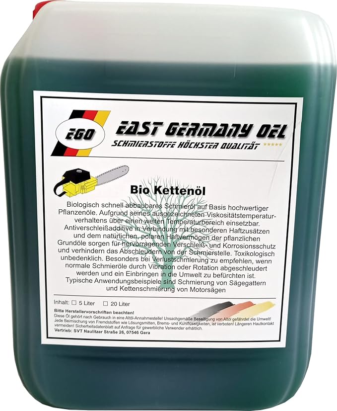 Bio Haftöl Kettenöl Sägekettenöl Kanister 5 Liter Inhalt : Amazon.de ...