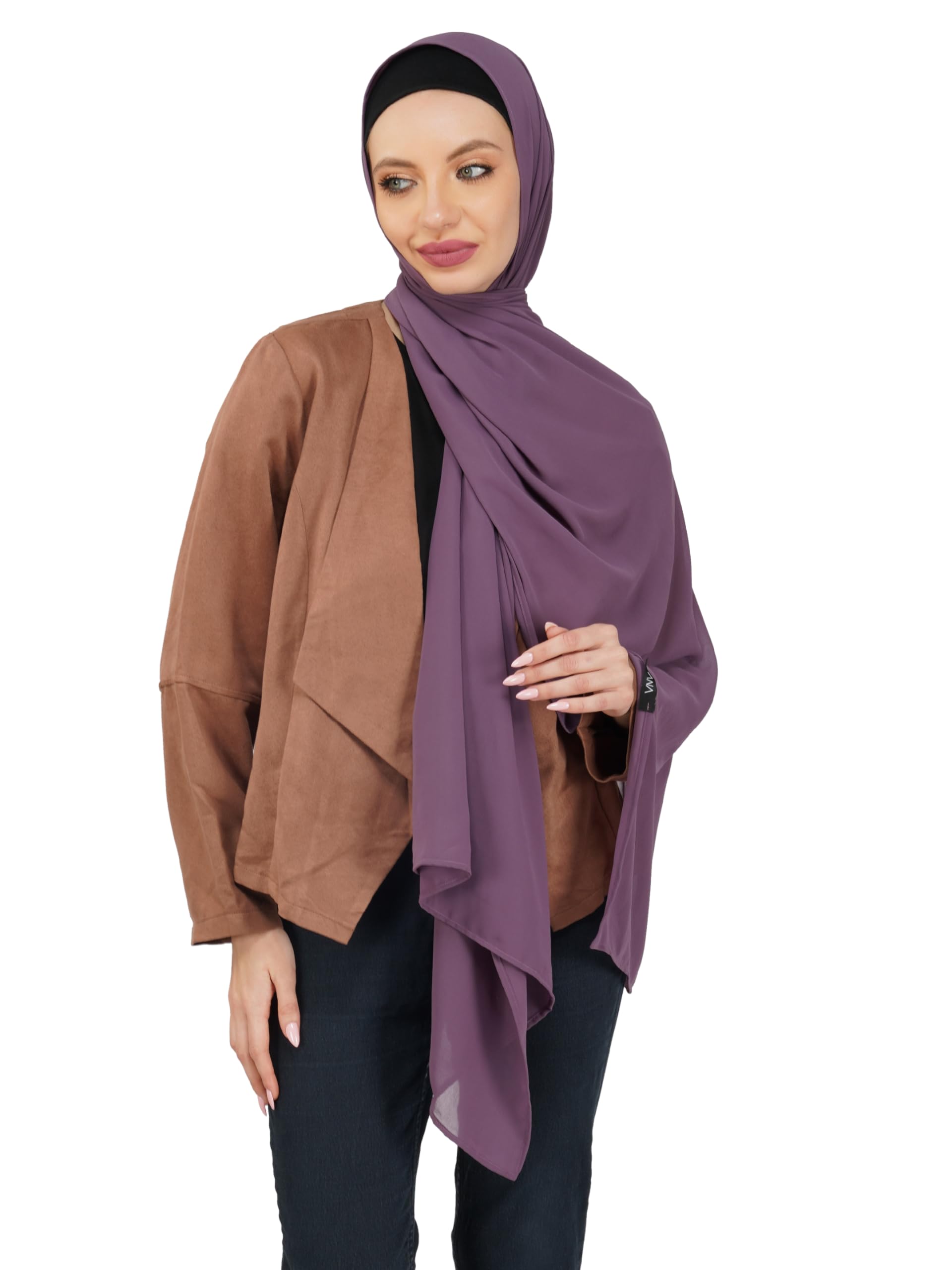 Soft Chiffon Scarf/Stole/Hijab/Dupatta - Soft and Flowy Texture, Solid Pattern, Perfect Blend of Style and Comfort - Elegance for Every Occasion-image-32