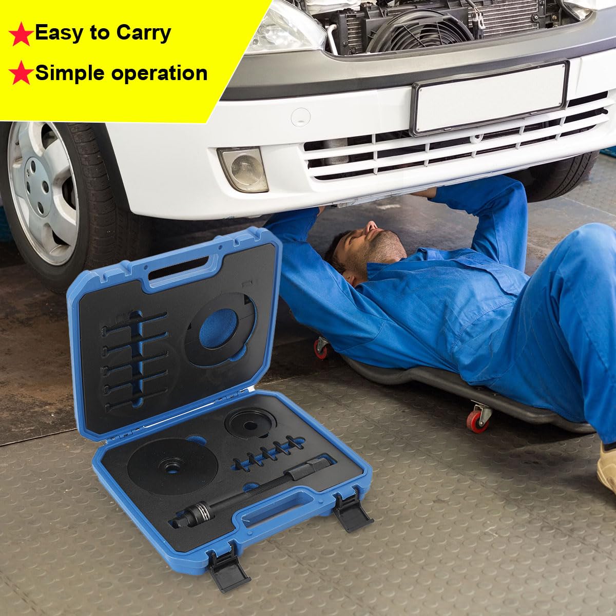Outil de Roulement de Roue J-0562,Kit Extraction et Pose Roulement Arrière pour Citroën, Peugeot, Toyota, Opel - en Acier Carbone Haute Résistance.