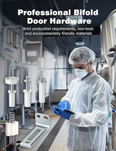 Miniatura 6 de Herrajes de puerta plegables, kit de herramientas de reparación de hardware de puerta de armario doble Mellbree de 16 piezas