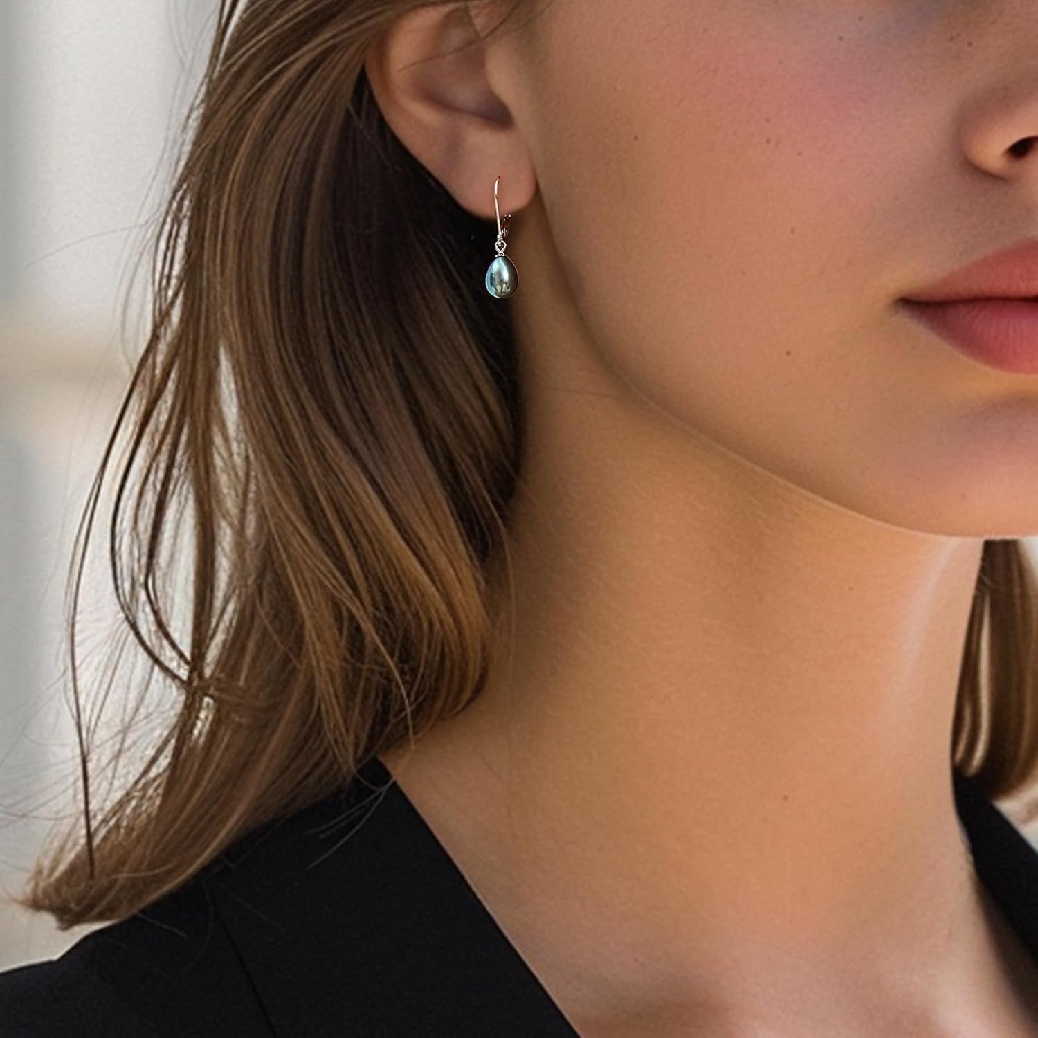 YAMI Pearl Drop & Dangle Earrings for Women, Freshwater/Saltwater Cultured Pearl in 925 Sterling Silver, Hypoallergenic Earrings for Sensitive Ears, Jewelry Gifts for Her, Every Day Wear Earrings