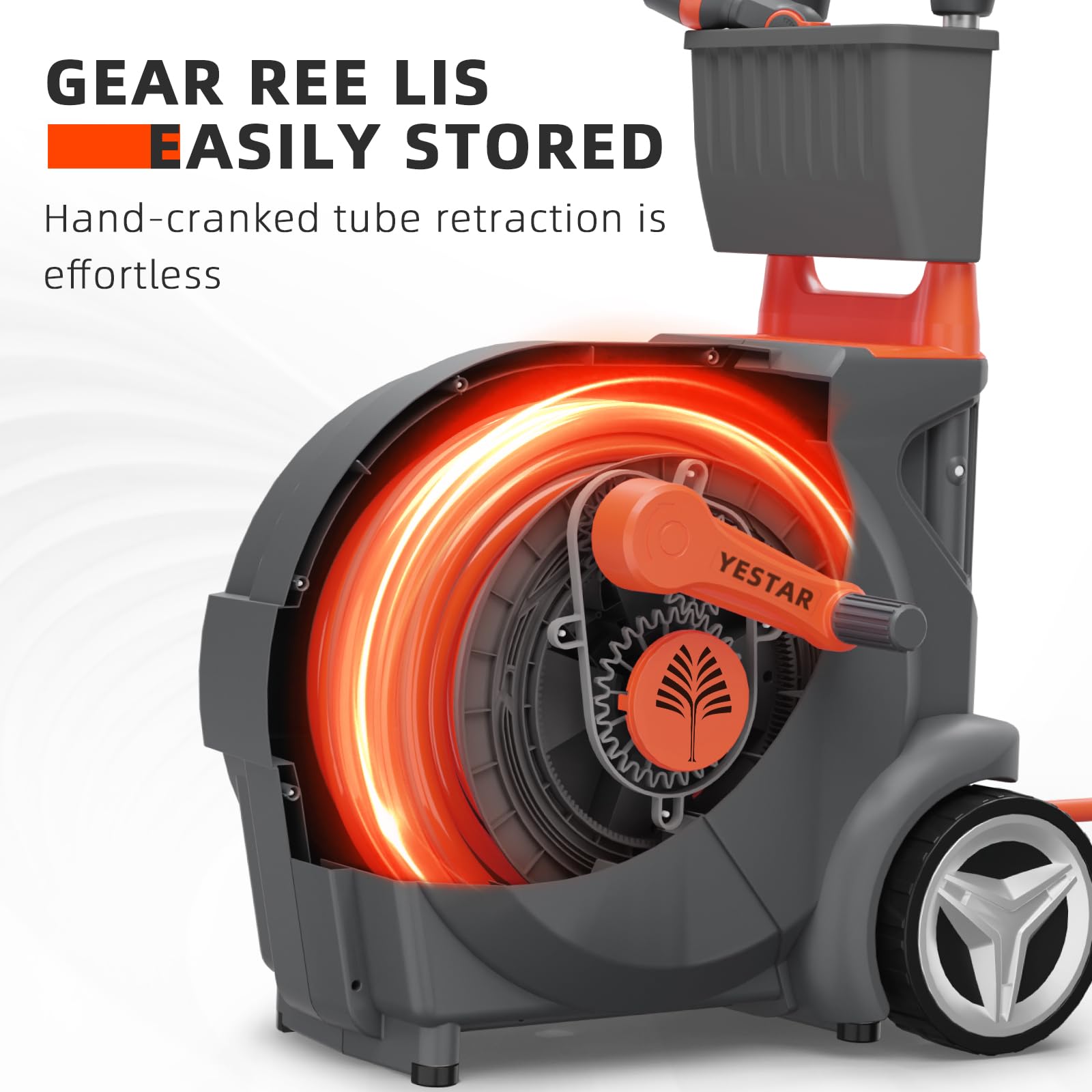 Hand-Crank Garden Hose Reel 1/2