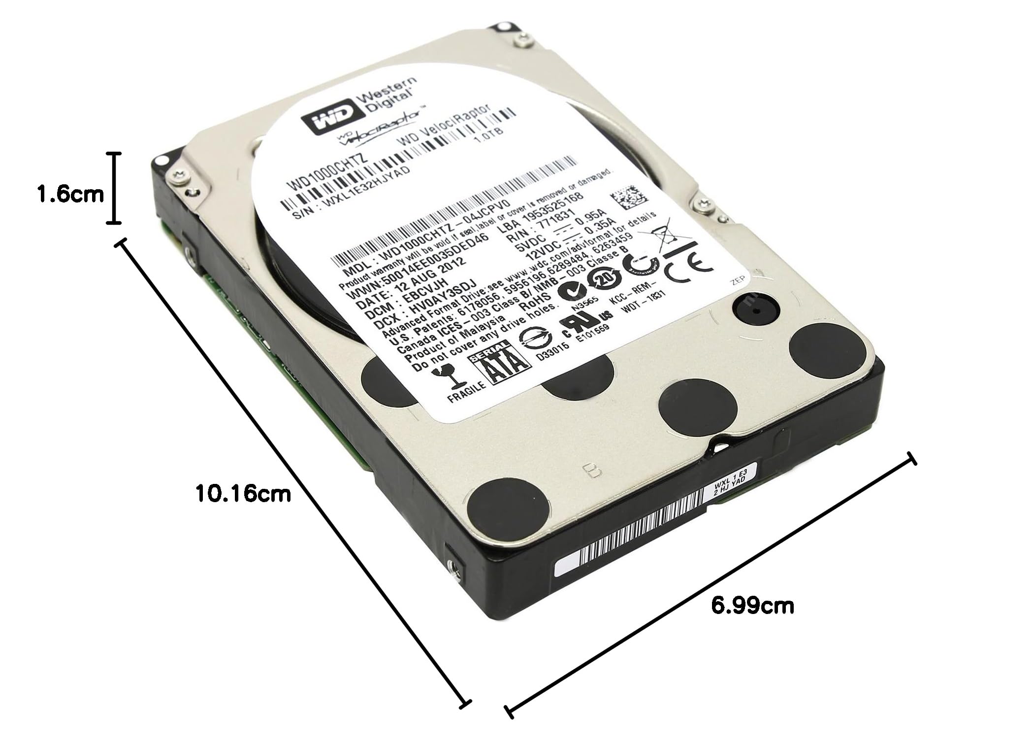 Western Digital VelociRaptor WD1000CHTZ 1TB Internal HDD SATA