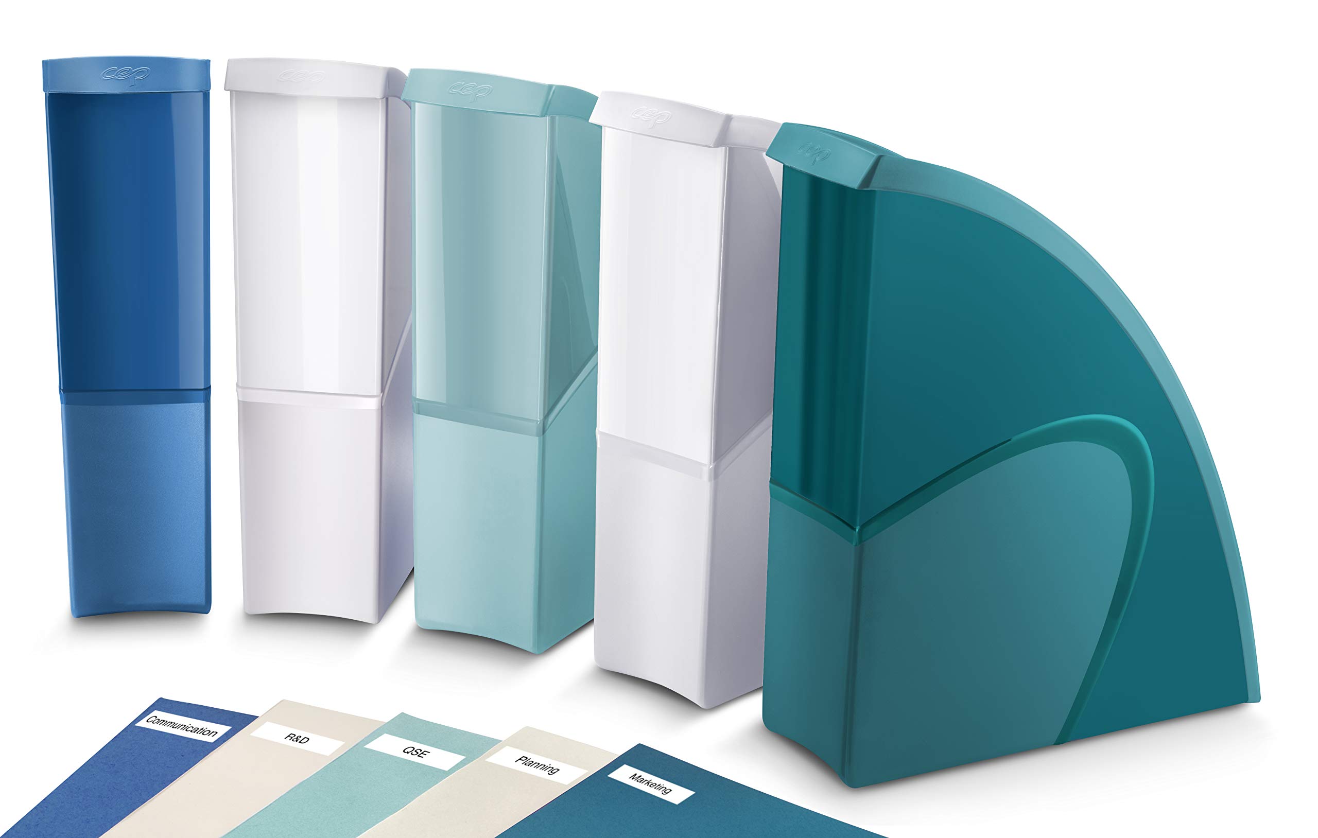 CEP Riviera by Cep Magazine Files Assorted Colours Set of 5 -