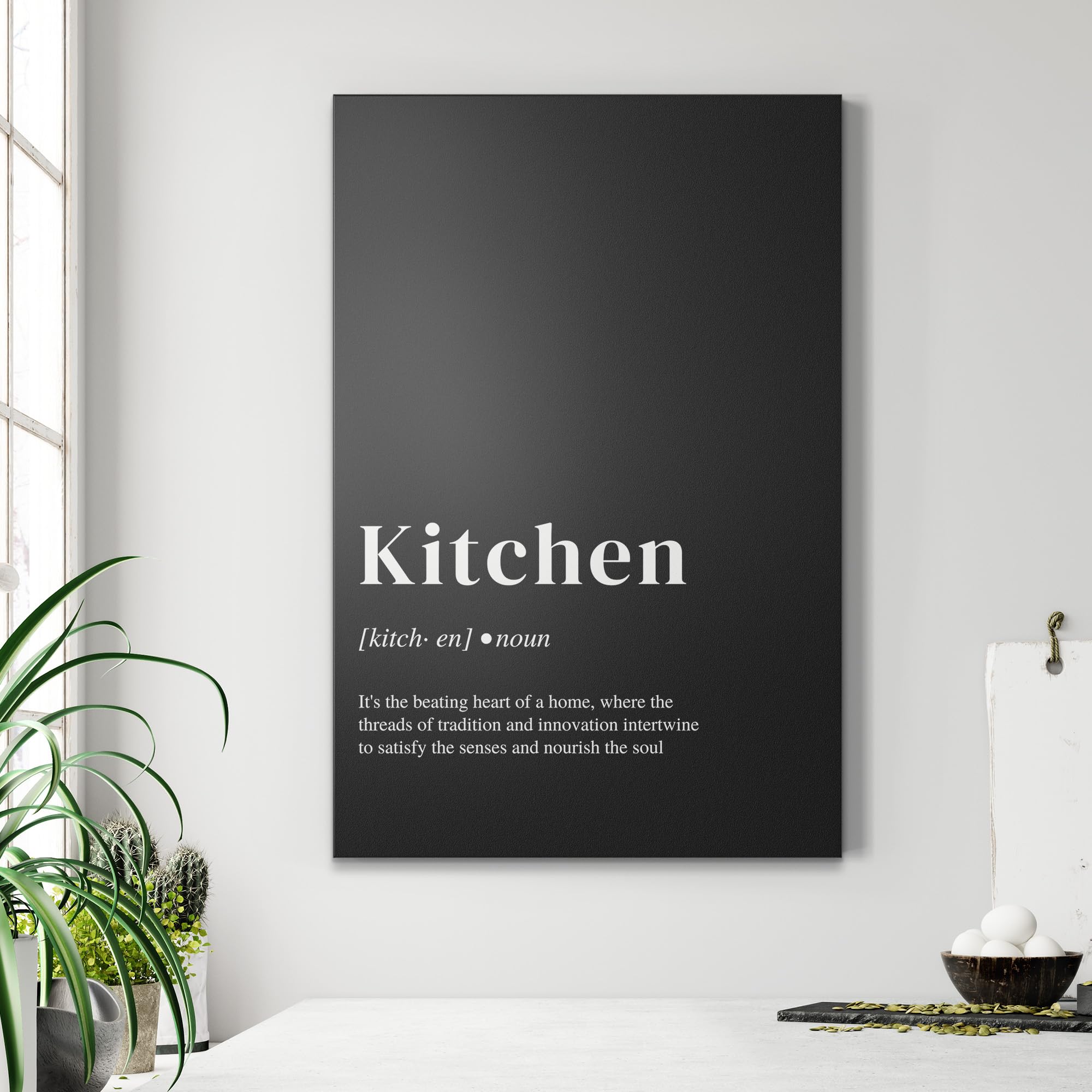 DEQORI Magnetyczna tablica do pisania kredą z nadrukiem UV | motyw "Deklaracja kuchni" | prostokątna konstrukcja 60 x 90 cm | metalowa tablica kredowa do pisania – dekoracja ścienna do kuchni
