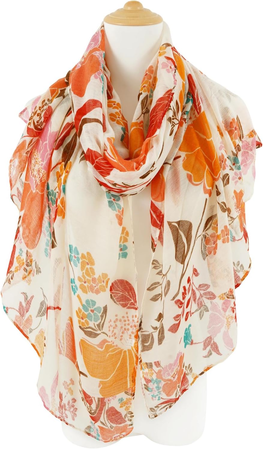 GERINLY Lightweight Scarves Fashion Print Cotton Feel Scarf for Women Shawl image 4