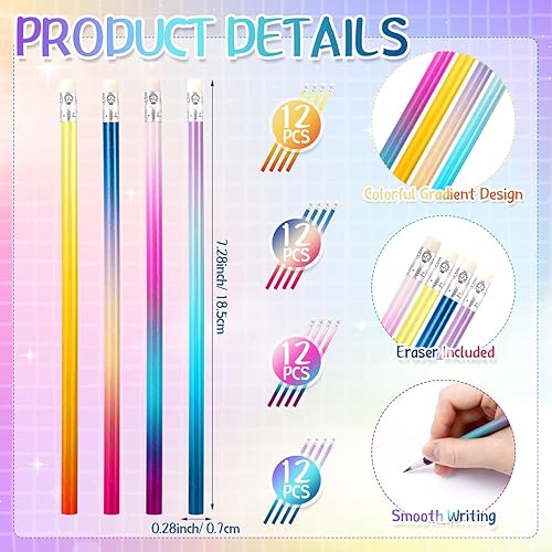 Miniatura 8 de Teling 48 lápices temáticos de construcción para niños, excavadoras, recuerdos de fiesta temática, excavadora, mezcladora, camión, lápices de