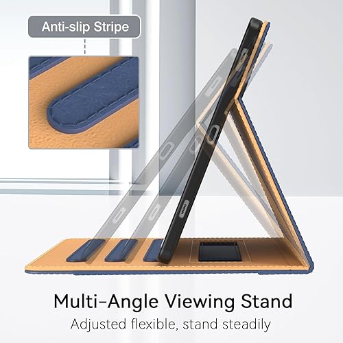 Miniatura 6 de OKP Funda para Samsung Galaxy Tab S9 2023 de 11 pulgadas, multiángulo con bolsillo, soporte para lápices, encendido y apagado automático, funda de