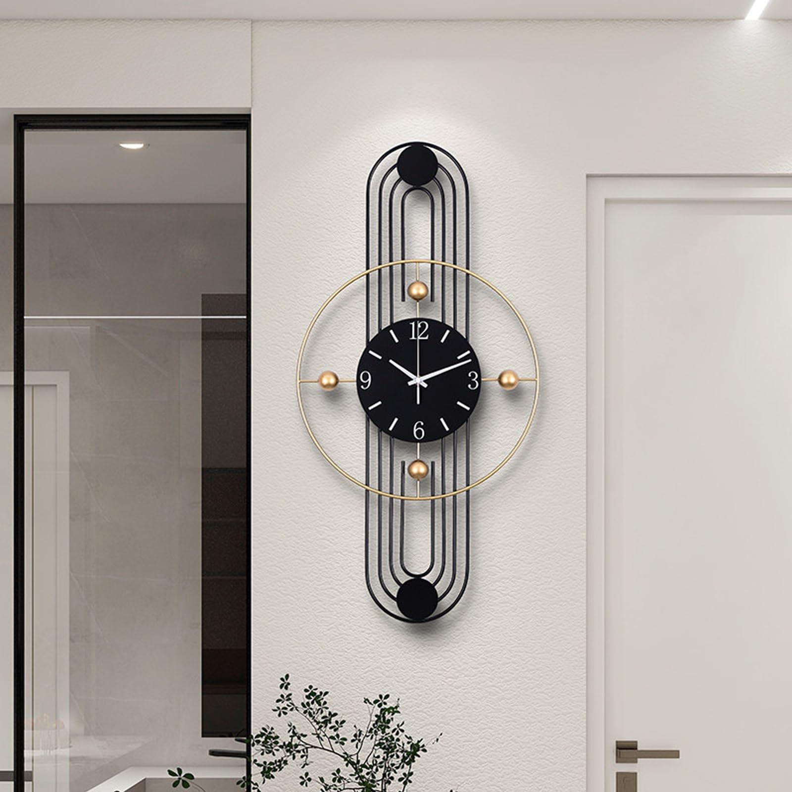 Nowoczesny zegar ścienny, cichy, nietykający design, metalowa rama na baterie, stylowa dekoracja do salonu, sypialni, jadalni