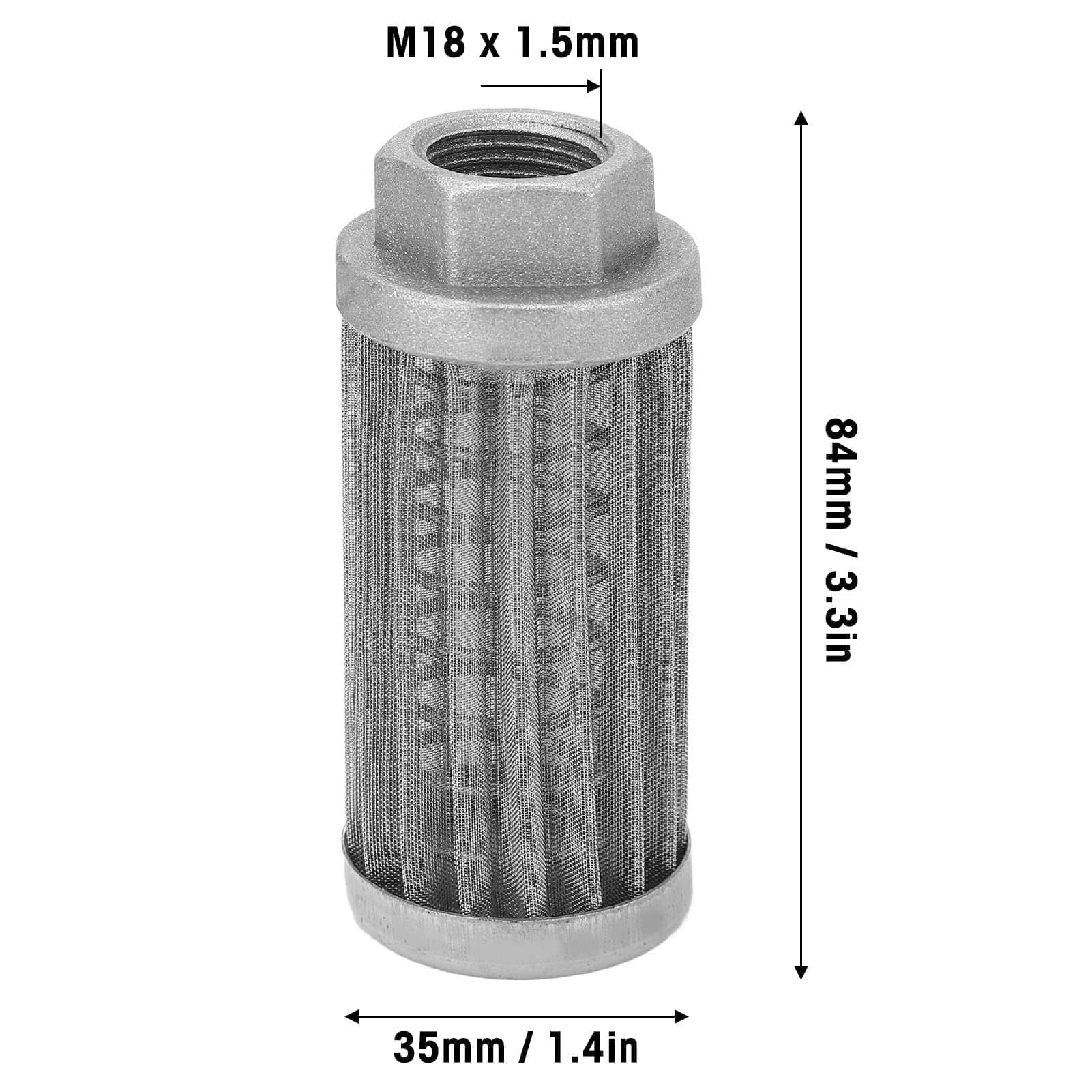 Set Benzinfilter Kraftstofffilter, Hydraulischer Saugölfilter, Edelstahlgeflecht, Ölfilter, Ersatz, Kraftstoffsieb, Rohranschluss, Saugölsieb, Hydraulisches Element, Saugkraftstofffilter