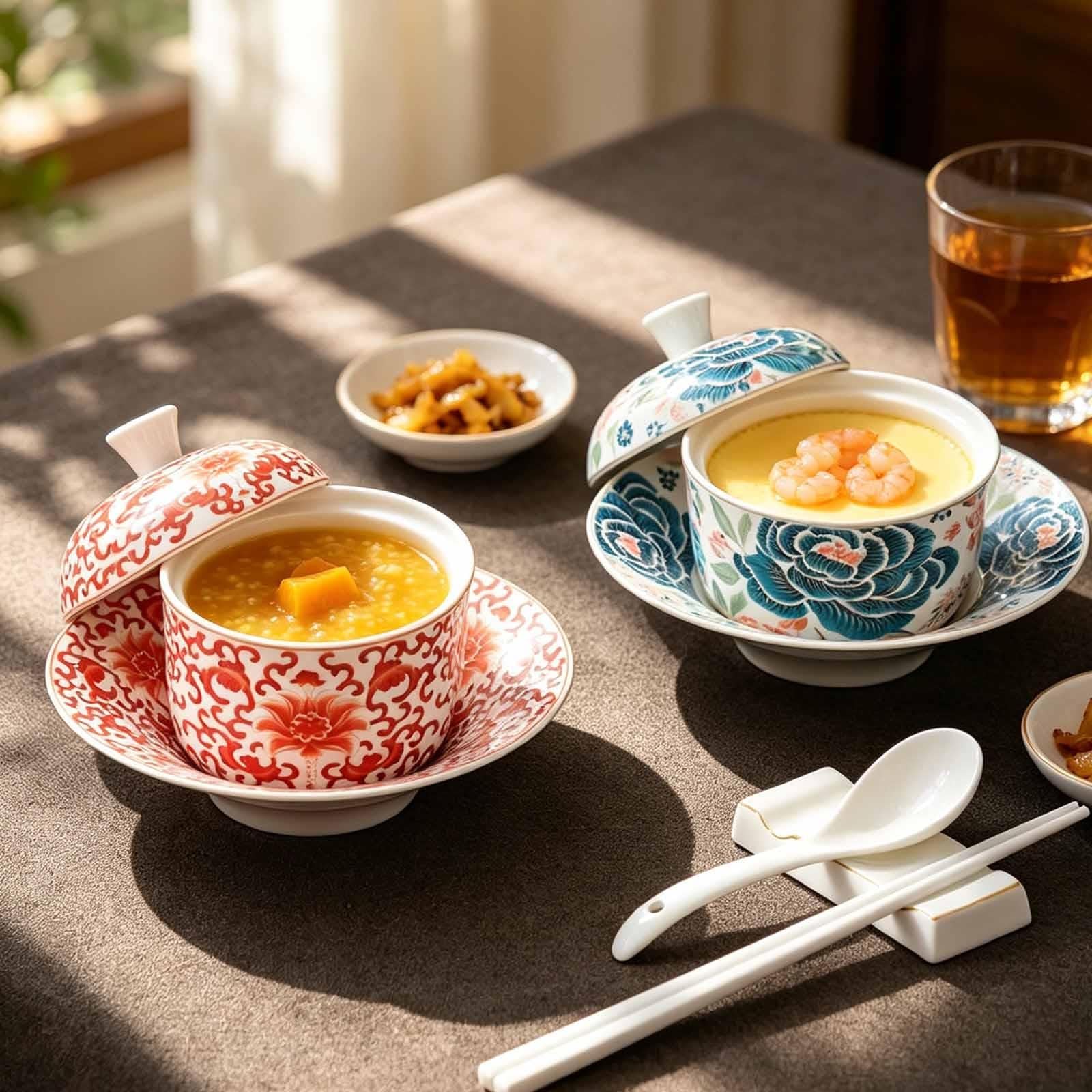 Japanischer Keramik Eintopfbecher,Vielseitiger Haushaltsdampf Eierbecher