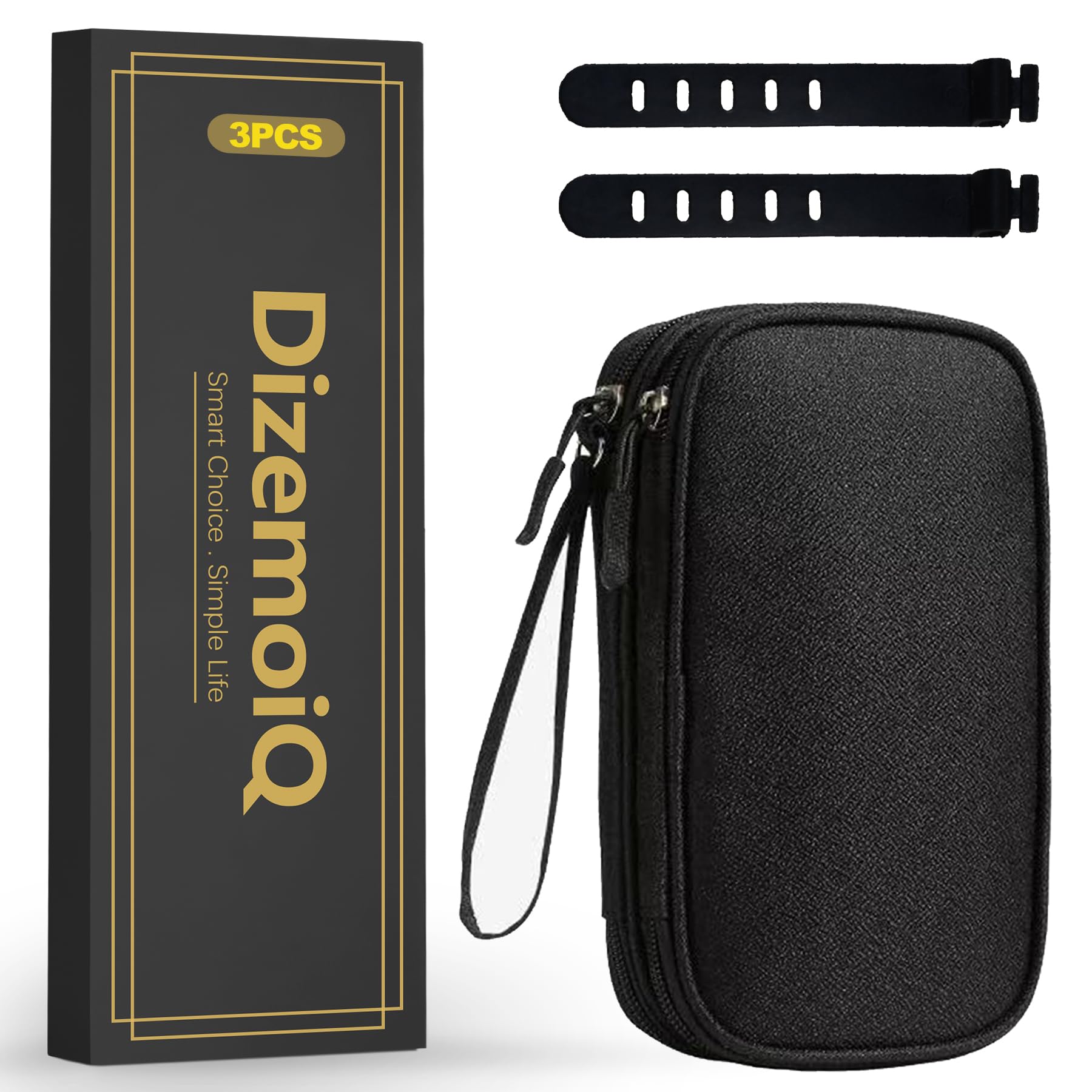 Elektronik Organizer Tasche Doppellagig Kabeltasche für Reise Zubehör Wasserdicht Tech Pouch für Kabel Ladegerät Powerbank Kompakt Tech Kit für Herren Damen