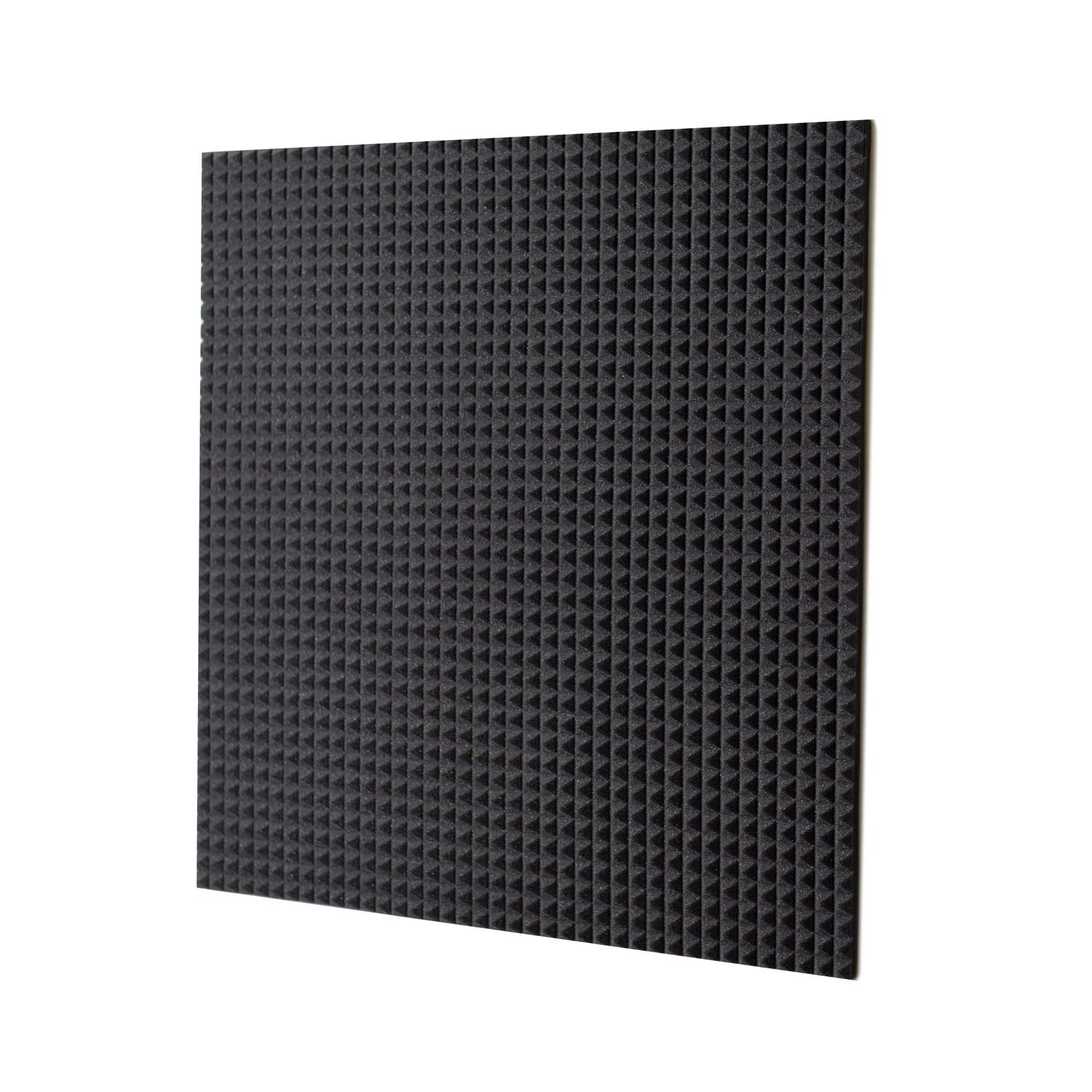 Panel insonorizante piramidal, 100 x 100 x 3 cm, D25, gris antracita – Paquete de 10 (10 m²)