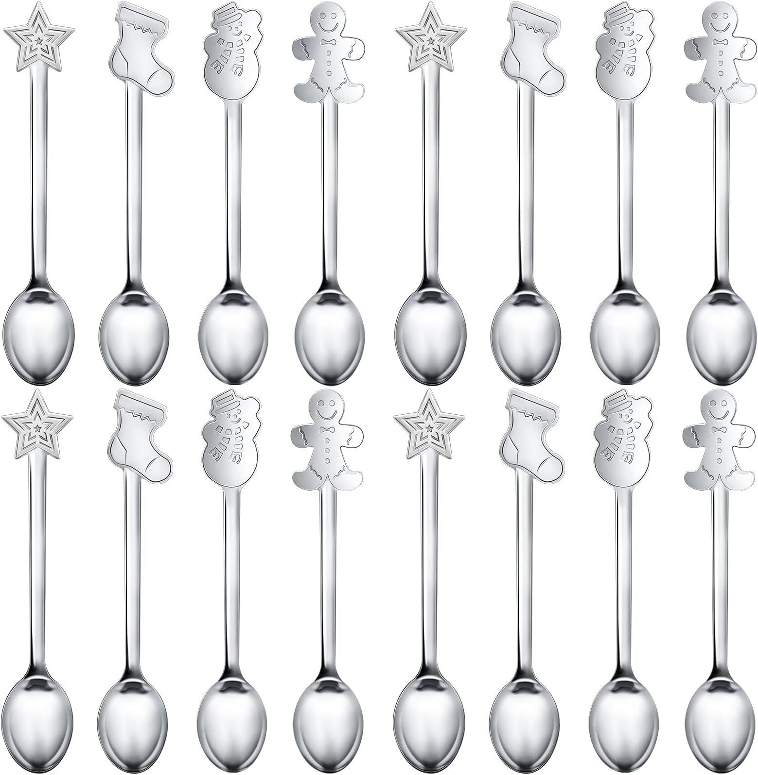 Christmas Gift Tableware Set Gift Boxed Coffee Spoon Creative Christmas Spoon 304 Stainless Steel Fork And Spoon
