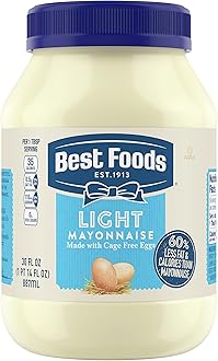 Mayonnaise Light Mayo For A Creamy Sandwich Spread or Condiment Made With Cage-Free Eggs 30 oz