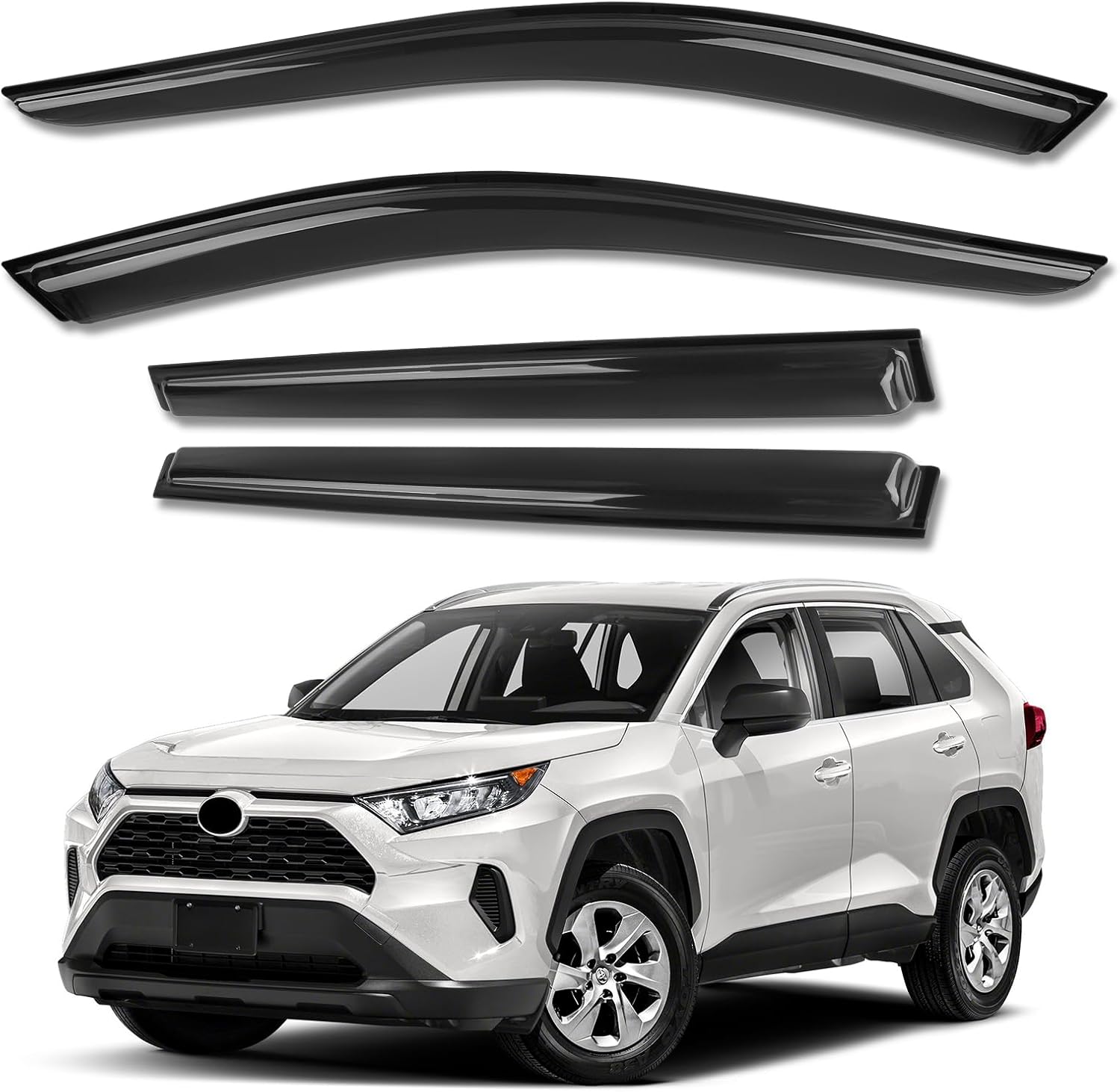 KYX Rain Guards for Car Windows, Outside Mount Window