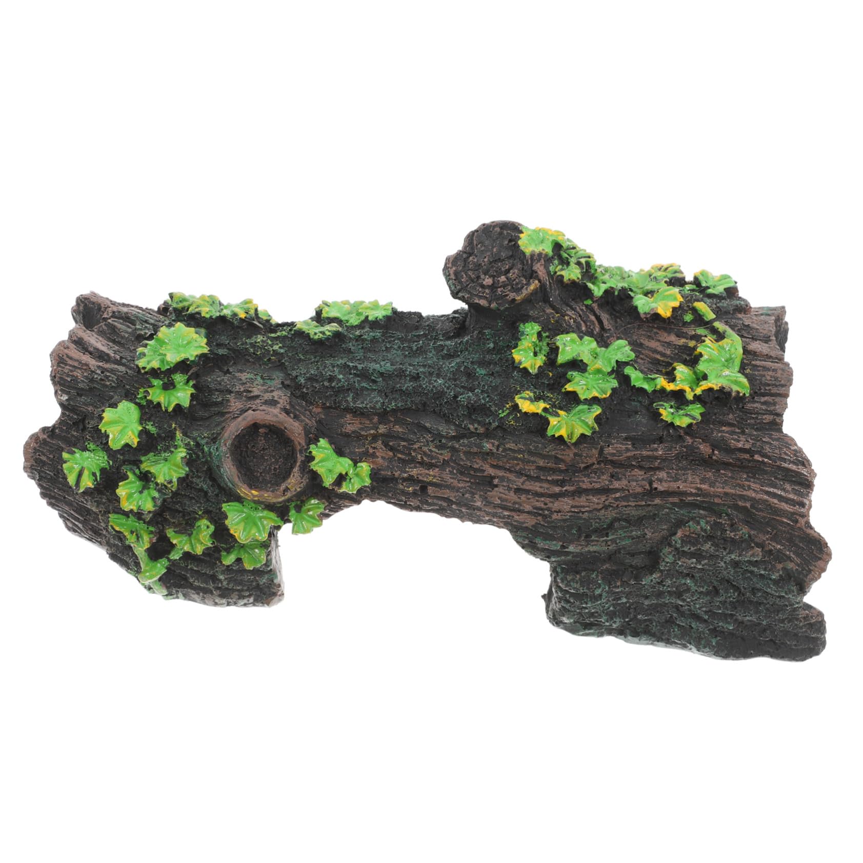 VICASKY Aquarium Cave Décor Arbre Creux Réaliste Cachette pour Poissons et Reptiles Abri Multifonctionnel Facile à Nettoyer pour Terrarium et Petits Animaux