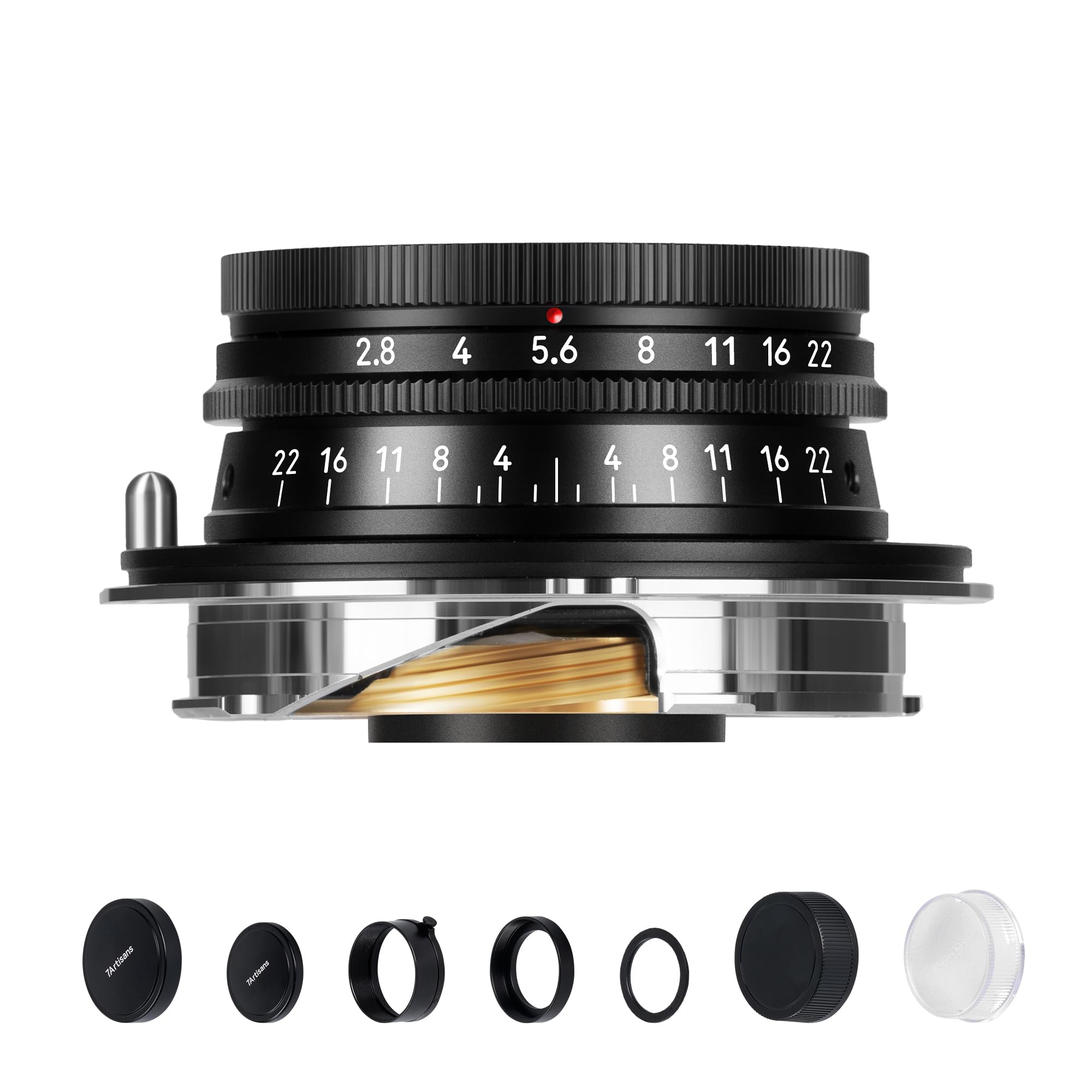 7artisans M35mm F2.8 Vollformat-Objektiv mit Manueller Fokussierung, Ultradünn, Kompatibel mit Leica M-Mount Kameras für Leica M-M Leica M240 M3 M6 M7 M8 M9 M9p M10