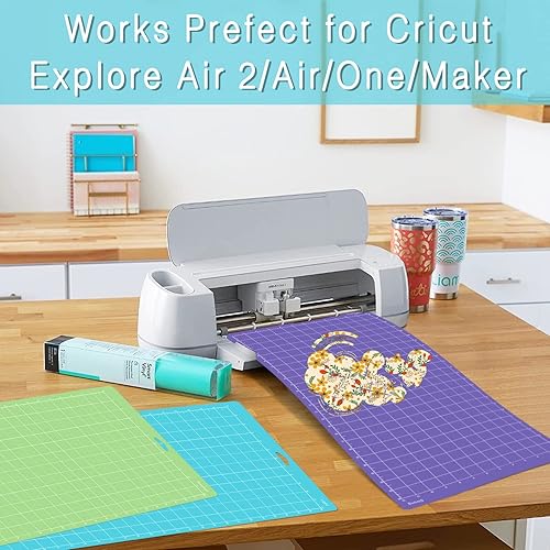 Miniatura 11 de Gwybkq Tapete de corte, compatible con Cricut Explore One/Air/Air 2/Maker, paquete de 8 unidades de 12 x 12 pulgadas, adhesivo de agarre verde