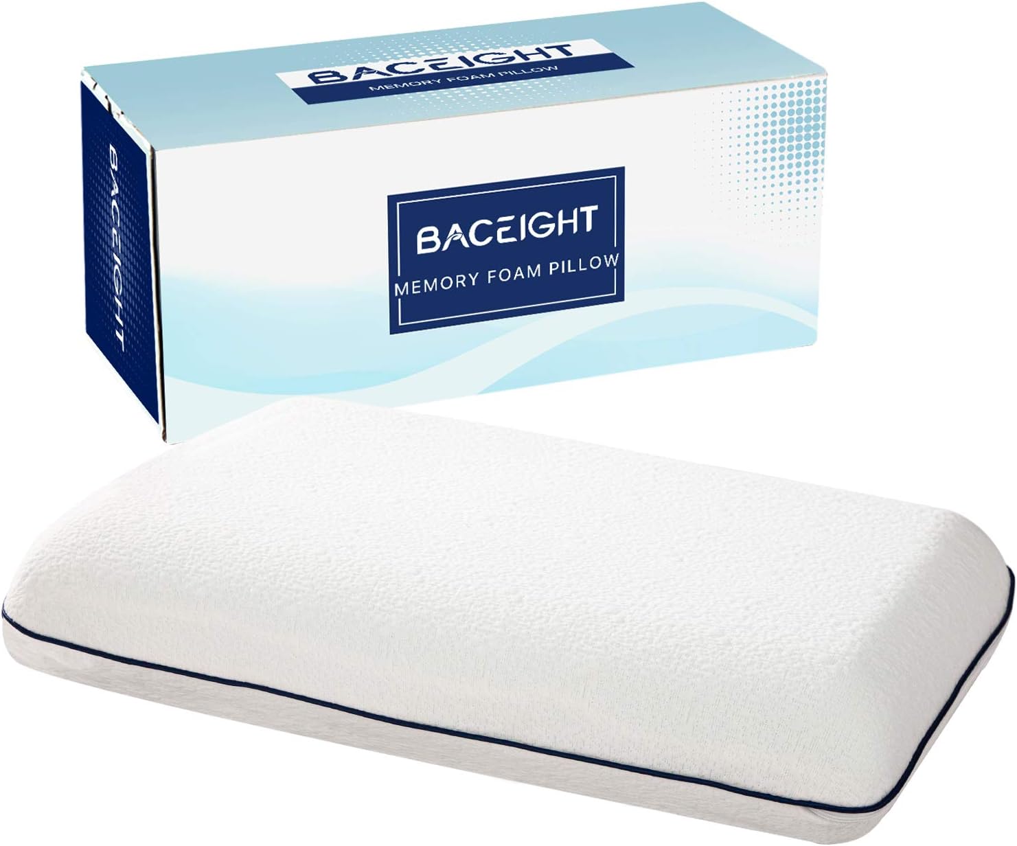 Memory Foam Pillow, Breathable & Supportive Bed Pillows for Sleeping, Gel Cooling Pillow with Washable, Removable Cover, Best for Side, Back, Stomach Sleepers (Standard) by Baceight