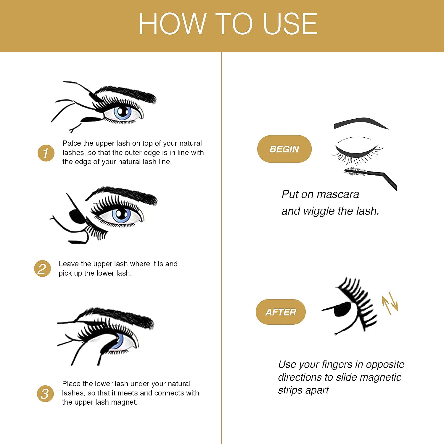 Breavo Dual Magnetic Eyelashes, Natural Half Lash, Accent Lashes, Light Weight & Reusable, Updated 3D False Eyelashes with Applicator(8pcs)