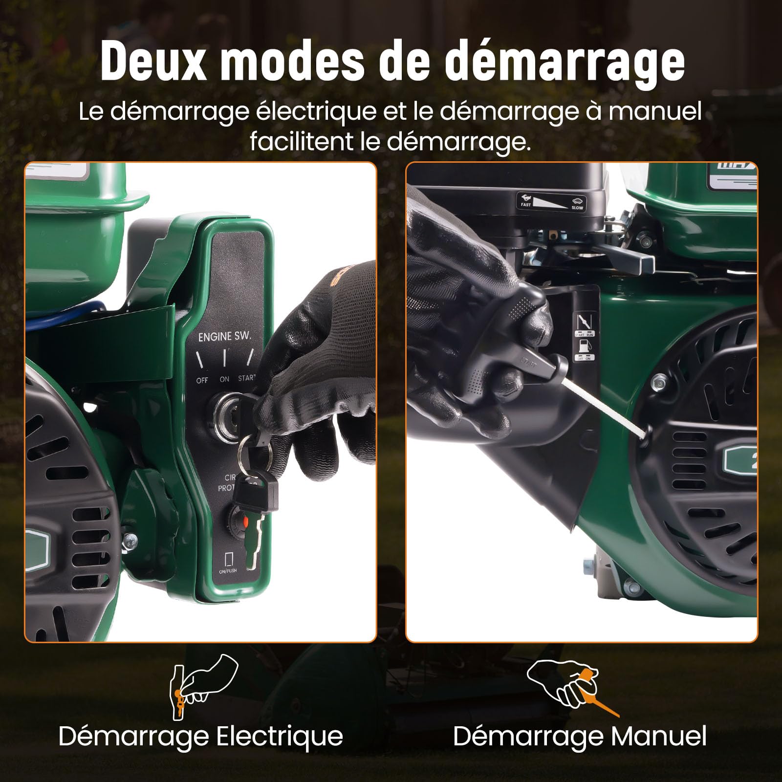 maXpeedingrods 7 CV Moteur électrique à Essence Moteur Fixe Karting,Moteur à Essence Avec Arbre de 19 mm Ø, Moteur 4 Temps 212cc OHV, Moteur à Essence 1 Cylindre, Refroidissement Forcé