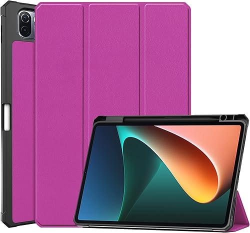 Funda de triple pliegue para Xiaomi-Mi-Pad-5  MiPad-5-Pro de 11 pulgadas 2021 con soporte para lápiz capacitivo, apagado y encendido automático