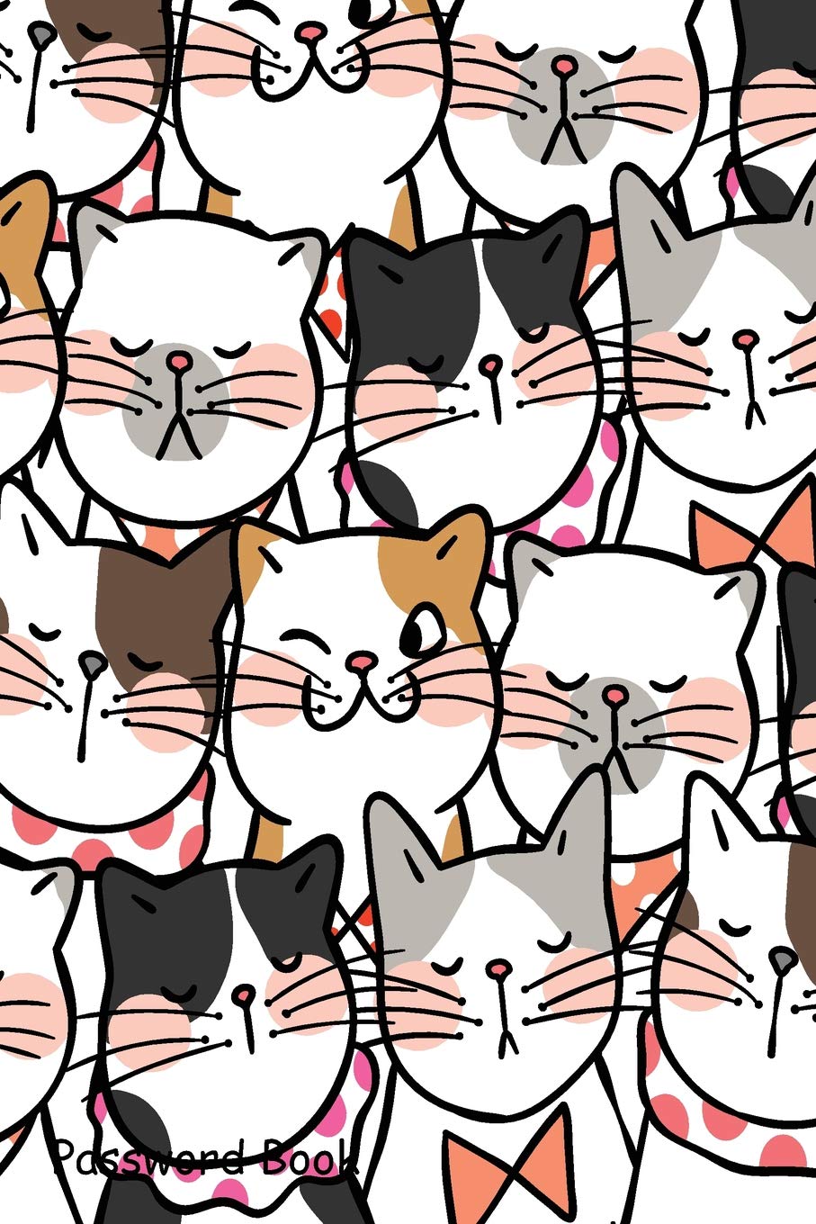 Password Book: Include Alphabetical Index With Cute Cats Pattern