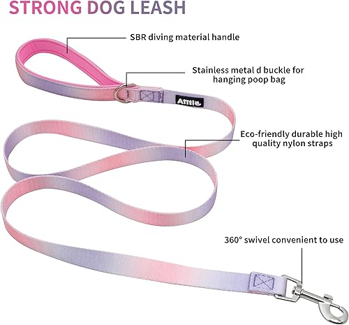 Miniatura 7 de AIITLE Juego de arnés y correa para perro pequeño sin tirones, a prueba de escapeajuste rápido, fácil para entrenar y caminar, anillo doble D, arnés