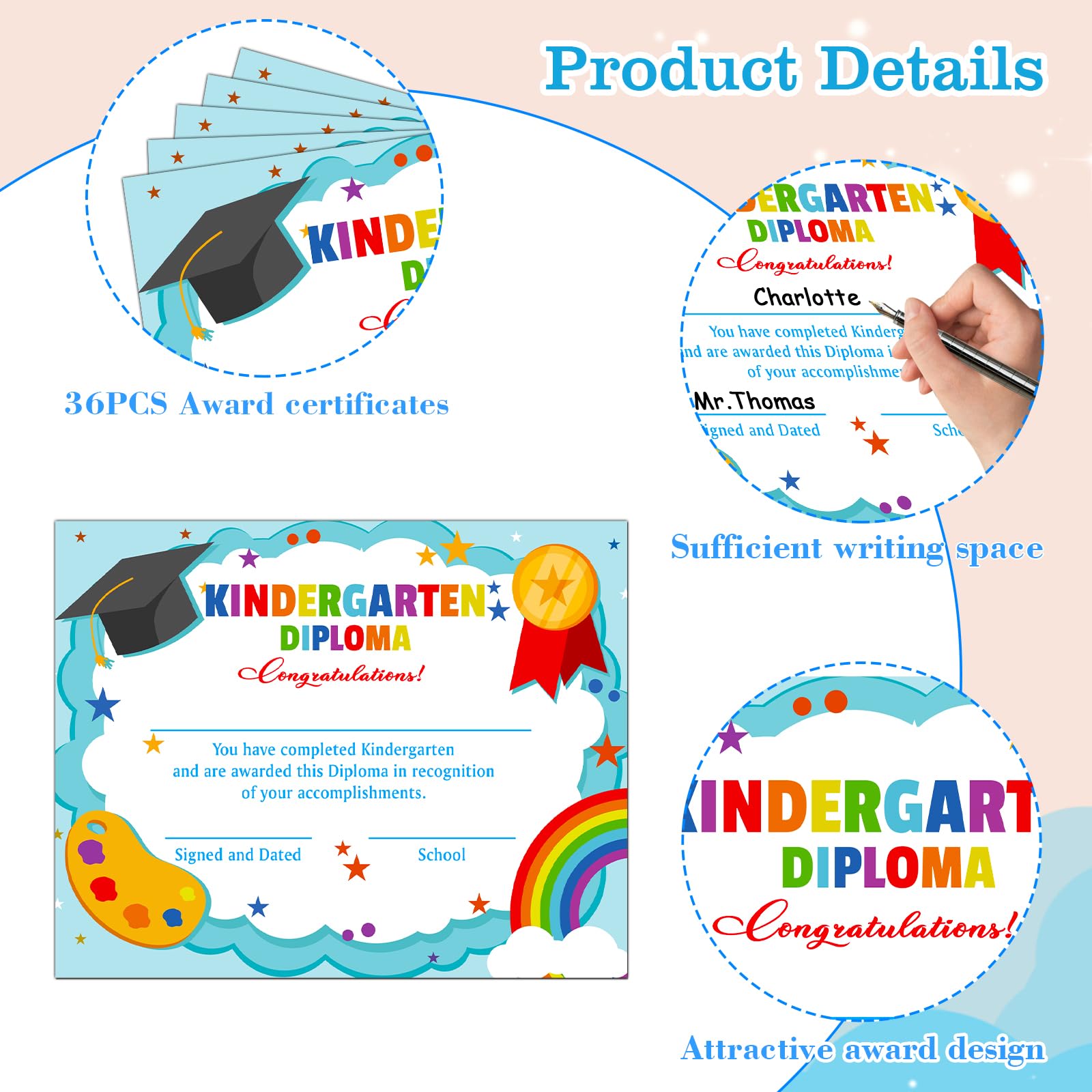 Editable Graduation Certificates For Kindergarten Preschool Nursery