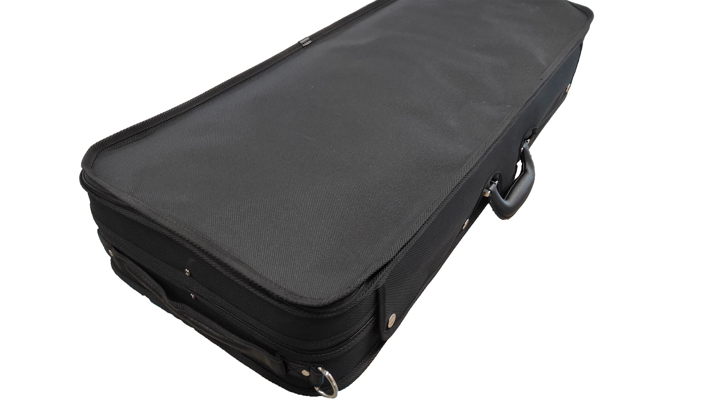 Mezzo-Forte Étui Double pour Violon et Alto 4/4 (jusqu'à 43 cm) - Noir/Bleu Foncé - Cordura