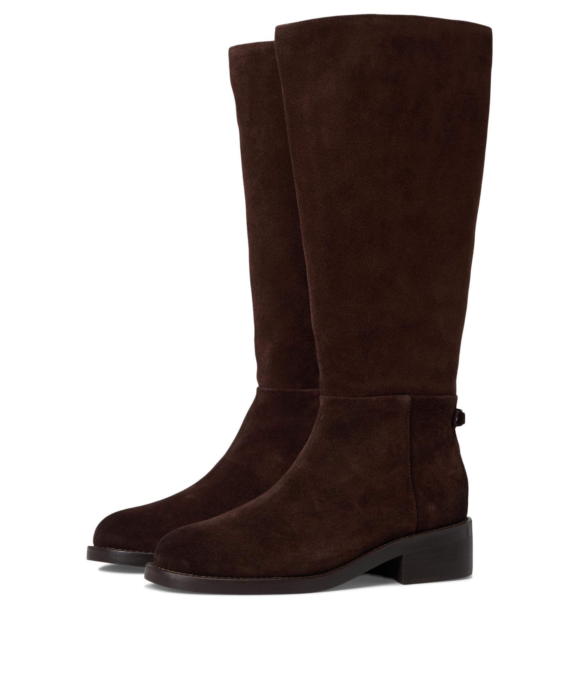 Sam Edelman Womens Milla Equestrian Boot Cafe Noir Wide Calf 8 5