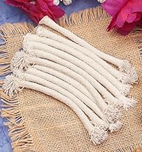 ServDharm Akhand Jyot Diya Wicks | Long Twisted Cotton Wicks for Pooja | Deepak Batti for Oil Lamp | 15.25 cm (Pack of 12)
